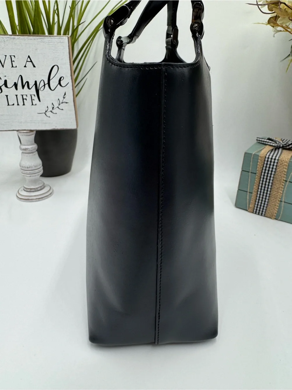 Givenchy Perforated 4G Logo Leather Shoulder Bag Tote Black/Blue